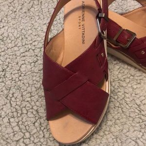 Burgundy sandals